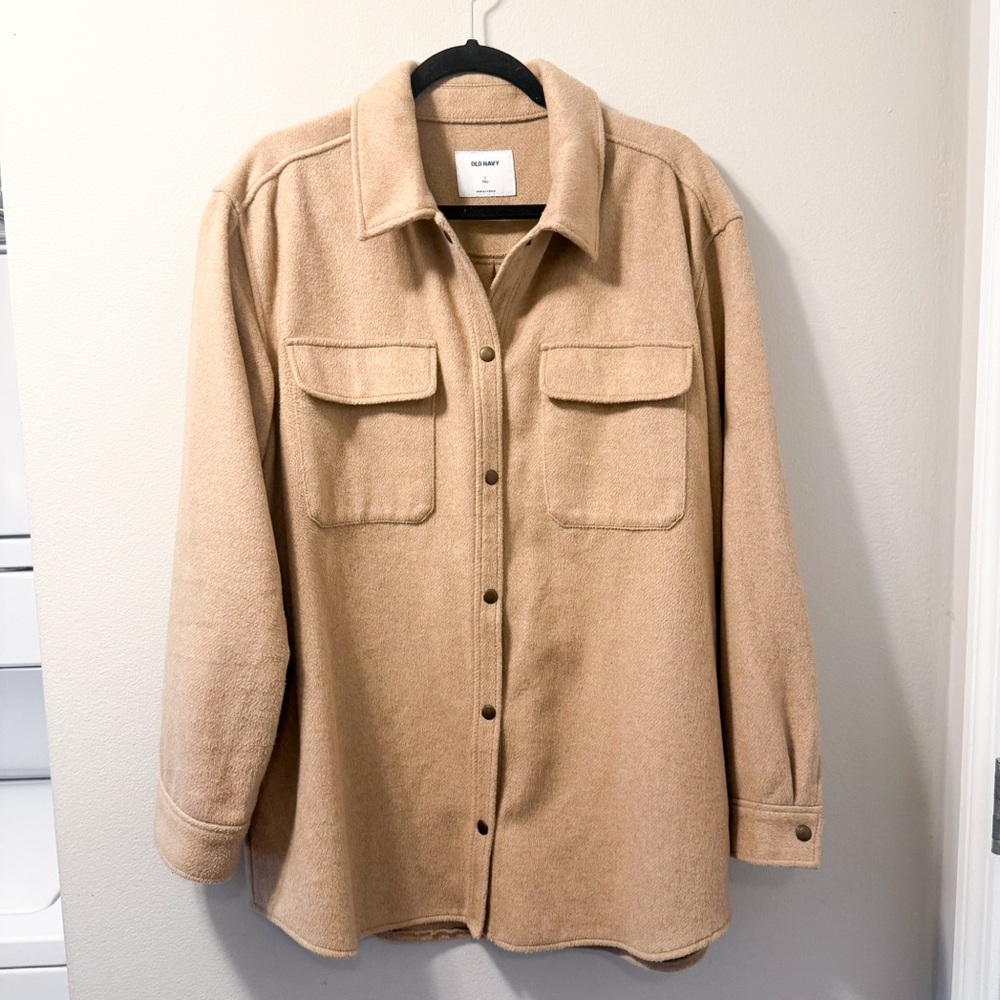 Old Navy Tan Utility Jacket Relaxed Fit
